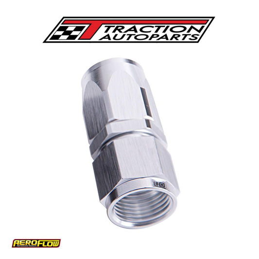 -10 an Taper Series Straight Hose End Silver
