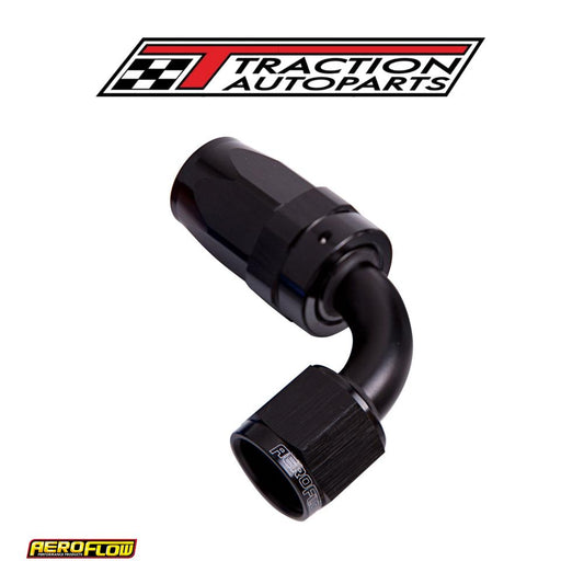 -8 an Taper Series 90 Degree Hose End Black