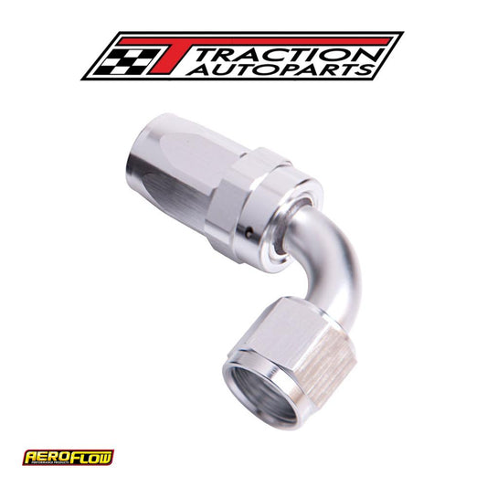 -20 an Taper Series 90 Degree Hose End Silver