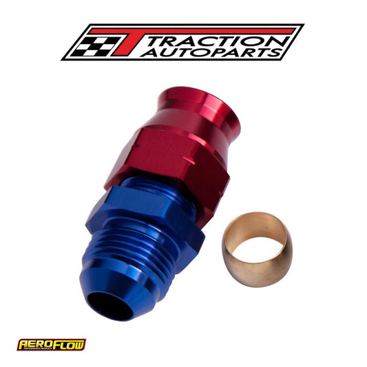 1/4" Hard Line To -4 an Male Adapter Blue W/ Olive