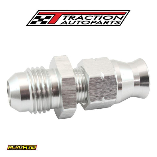 1/4" Hard Line To -6 an Male Adapter Silver W/ Olive