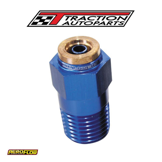 1/4" Npt Straight To 1/4" 120 Series Nylon Blue Fitting