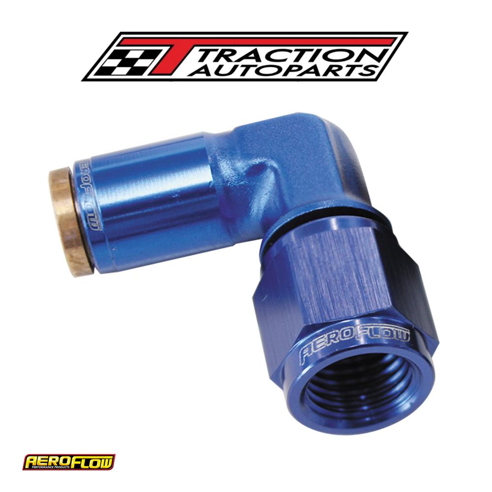 -3 an Female 90 Degree To 3/16"120 Series Blue Nylon Fitting