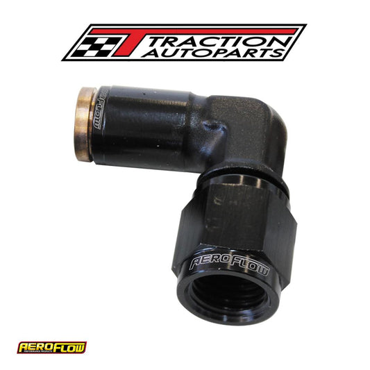 -3 an Female 90 Degree To 3/16"120 Series Black Nylon Fitting