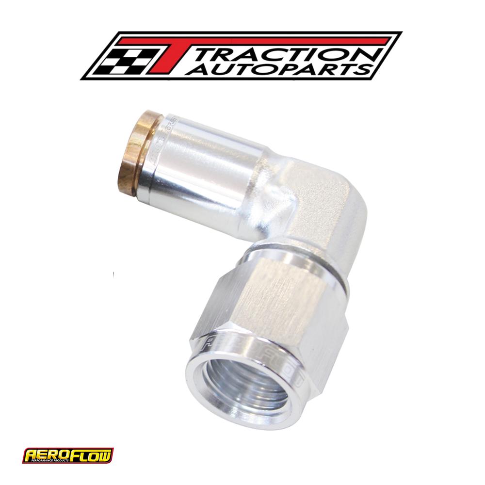 -3 an Female 90 Degree To 3/16"120 Series Silver Nylon Fittin