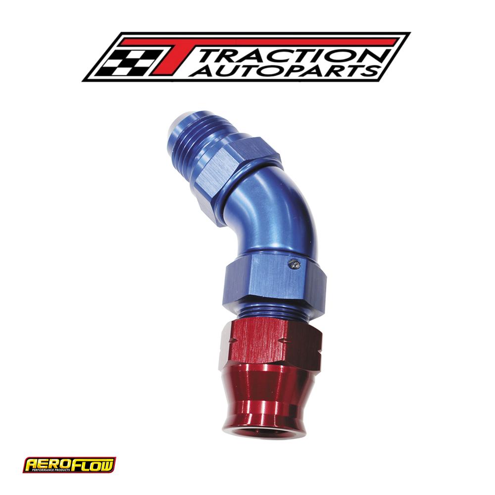 1/2" Tube 45 Deg Male -8 an Blue Swivel Nut With Olive