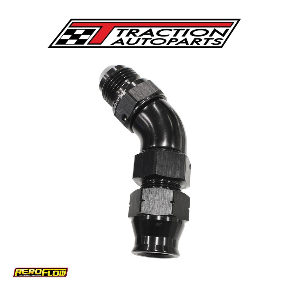 3/4" Tube 45 Deg Male -12 an Black Swivel Nut With Olive