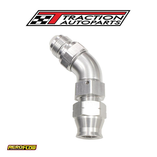 3/4" Tube 45 Deg Male -12 an Silver Swivel Nut With Olive