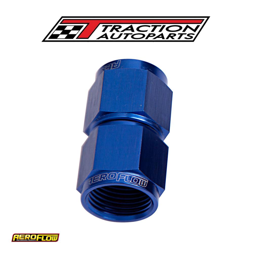 Straight Female Flare -12 an Blue Swivel Coupler