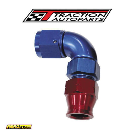 1/4" Tube 90 Deg Female -4 an Blue Swivel Nut With Olive