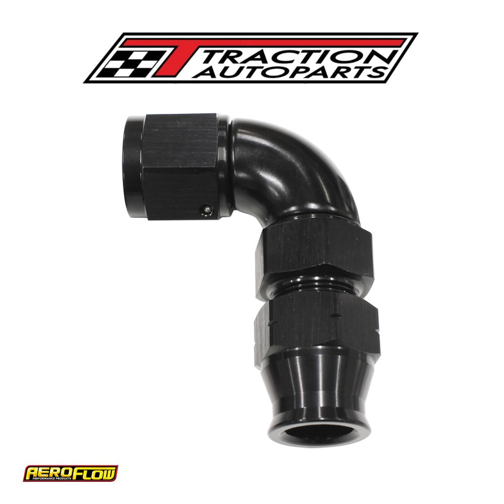 3/4" Tube 90 Deg Female -12 an Black Swivel Nut With Olive