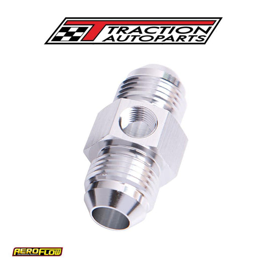 Straight Male - Male -4 an Silver With 1/8" Npt Port