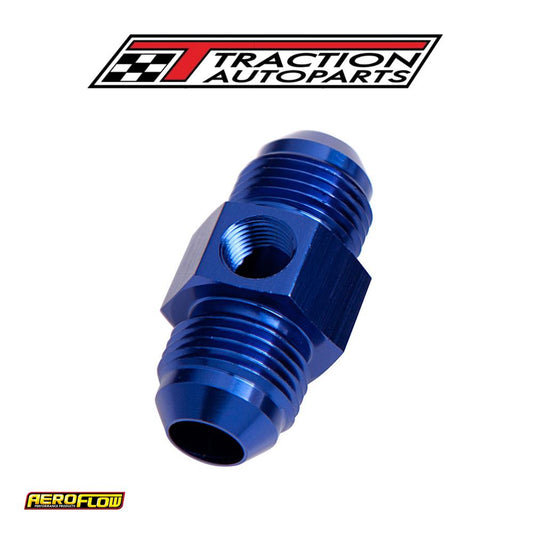 Straight Male - Male -10 an Blue With 1/8" Npt Port