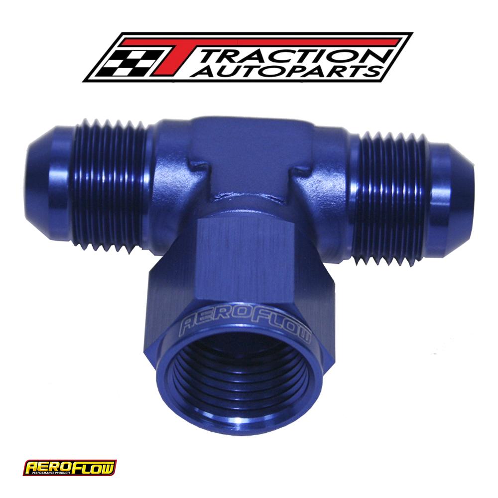 An Tee -4 an Female Nut Blue Swivel Nut On Side