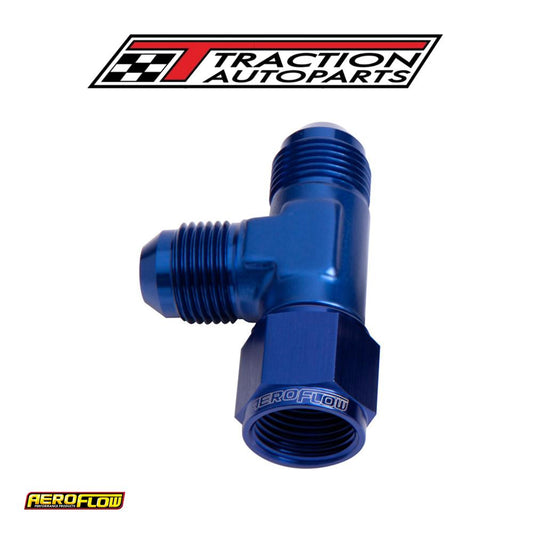 Tee -3 an Female Swivel On Run Blue Swivel Nut