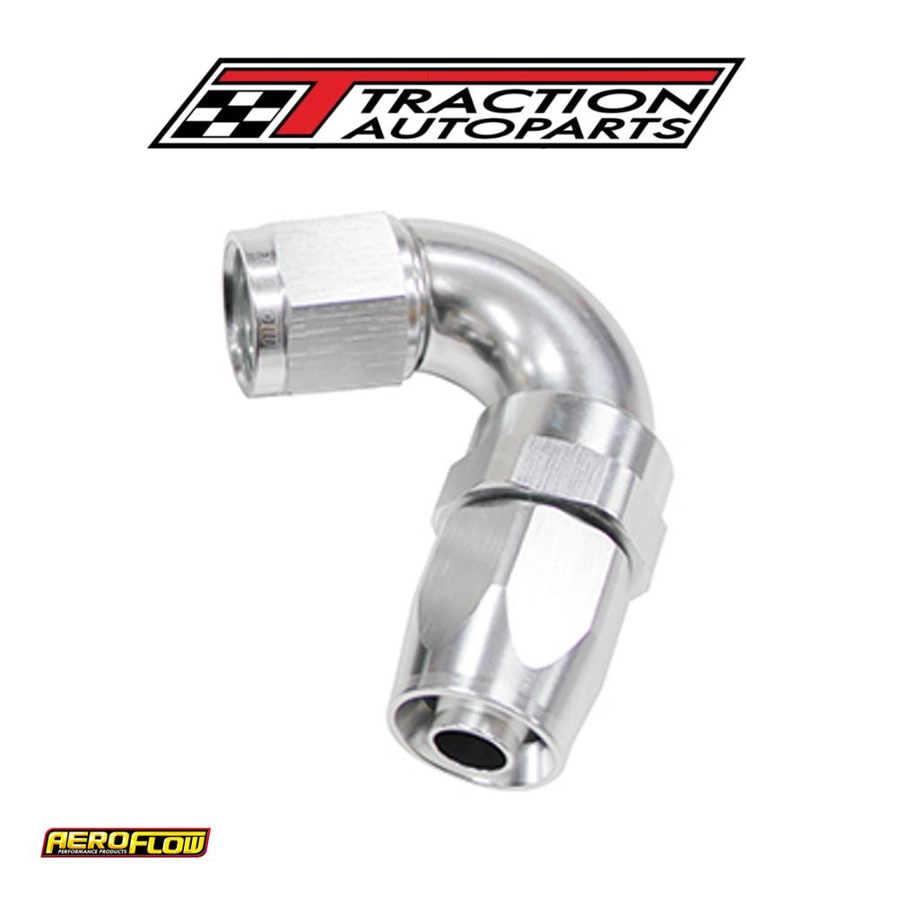 120 Deg Hose End -10 an Silver Full Flow Taper Style