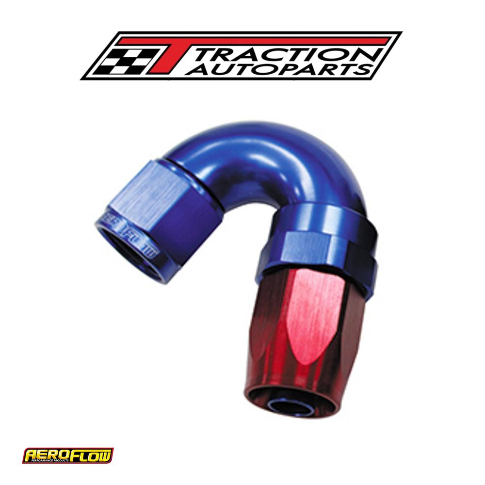 150 Deg Hose End -06 an Blue Full Flow Taper Style