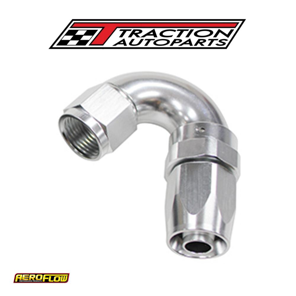 150 Deg Hose End -12 an Silver Full Flow Taper Style