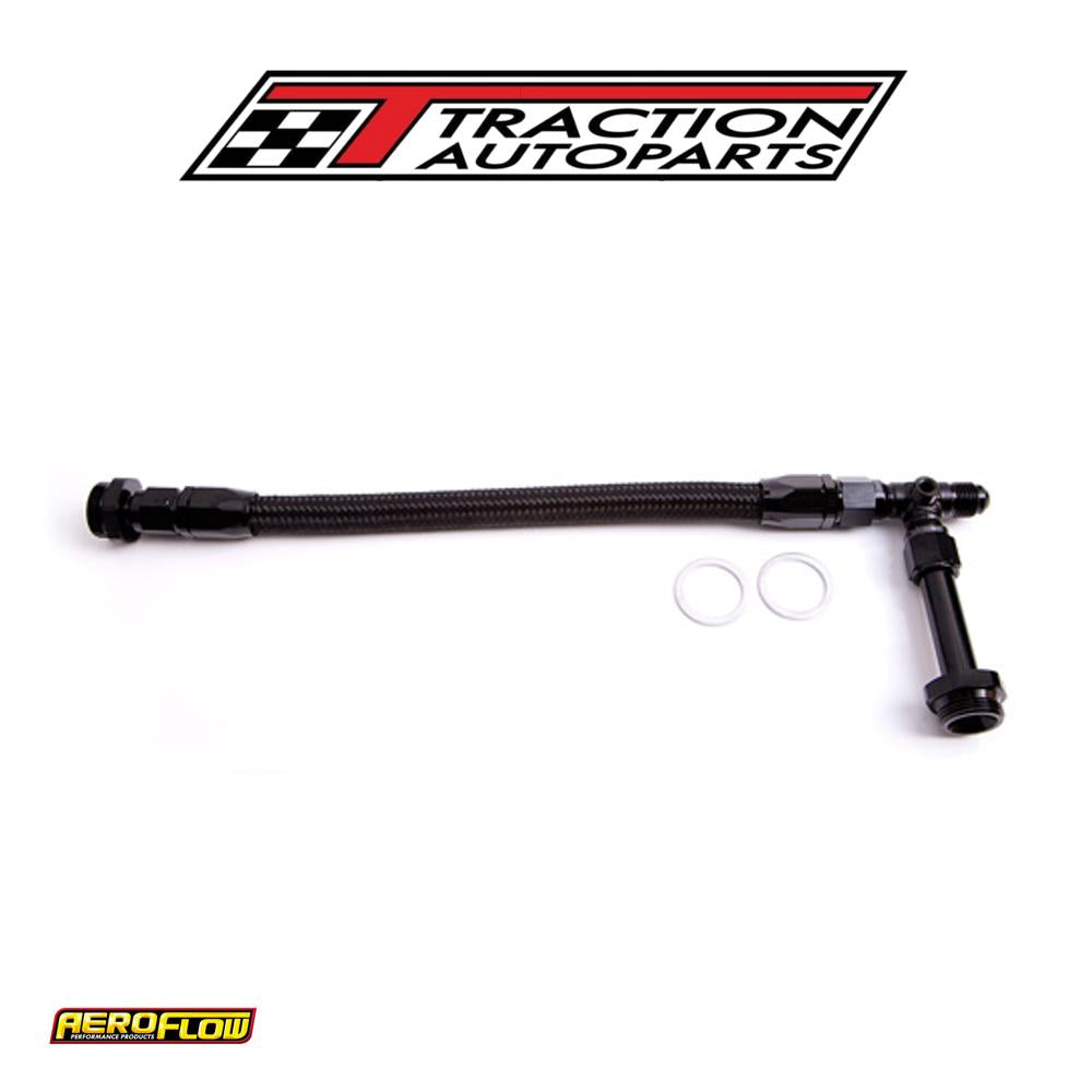 Holley Dual Inlet Rail -6 an Black Suit 1-2 Metering Blocks