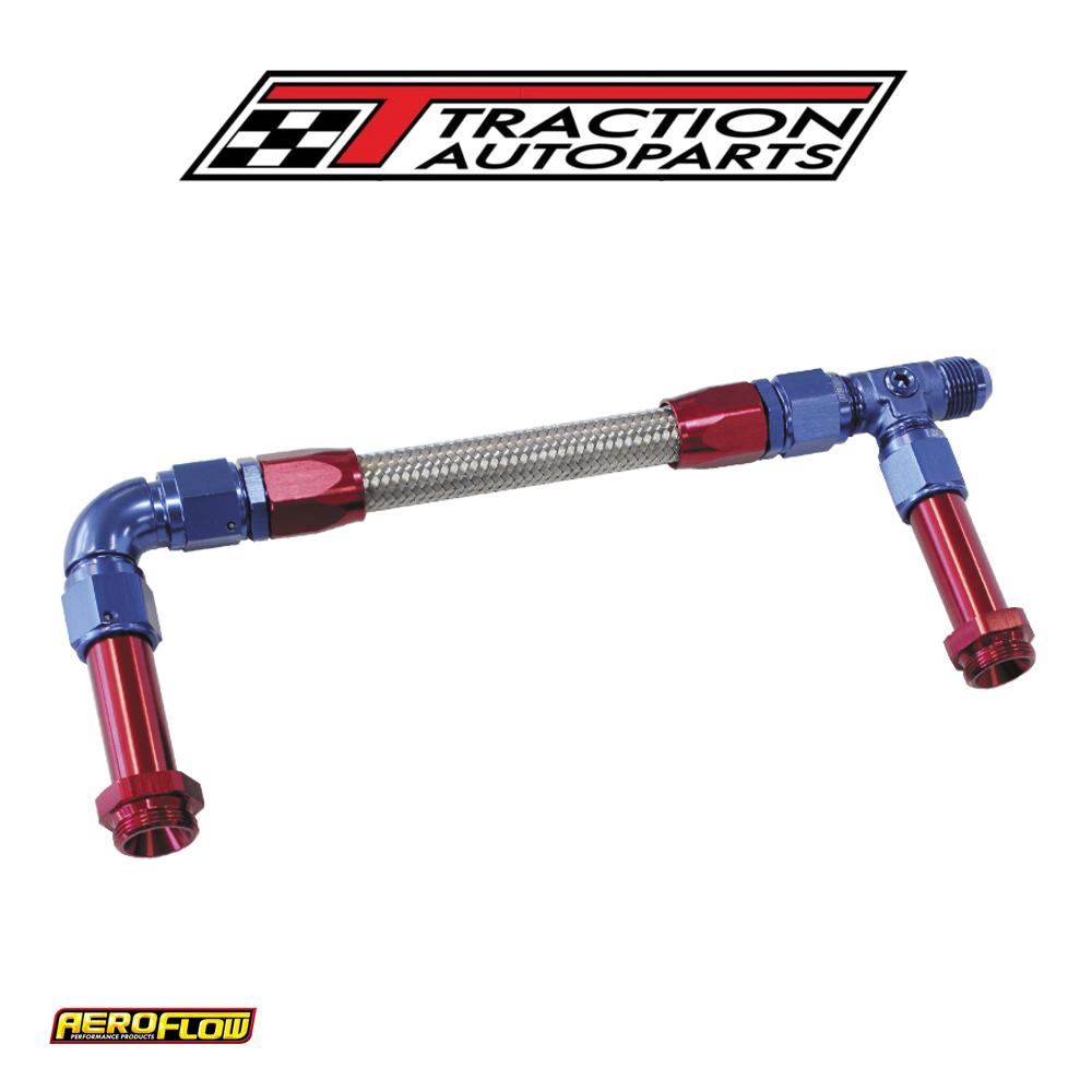 Holley Dual Inlet Rail -8 an Blue Suit 2 x Metering Blocks