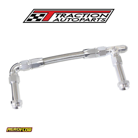 Holley Inlet Rail -8 an Silver Suits 1 x Metering Block