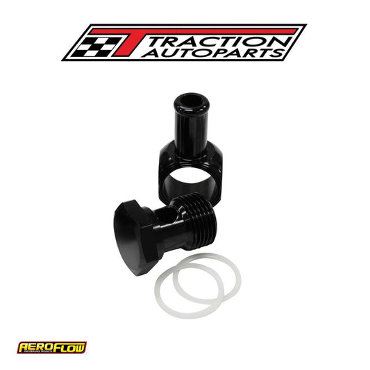 Edelbrock Carb Inlet Banjo Black 5/8-20 To Male 3/8 Barb