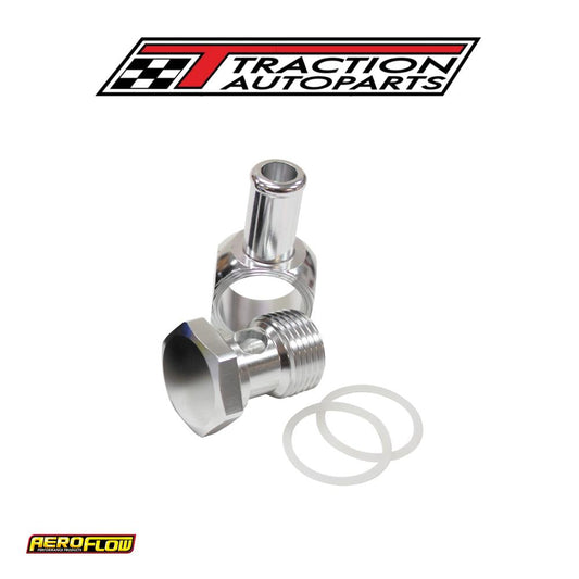 Edelbrock Carb Inlet Banjo Silver 5/8-20 To Male 3/8 Barb