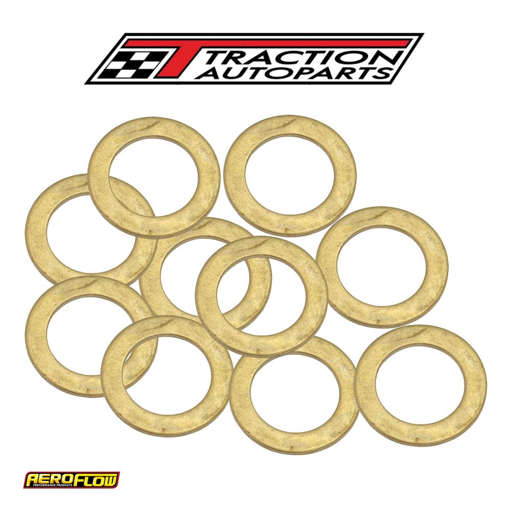 Brass Crush Washer Metric M 11 11 mm ID Suit -4 an 7/16" 10 Pac