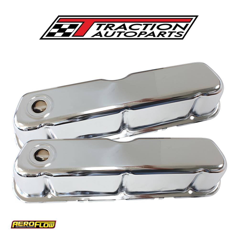 Steel Valve Covers, Sbf Chrome Without Logo