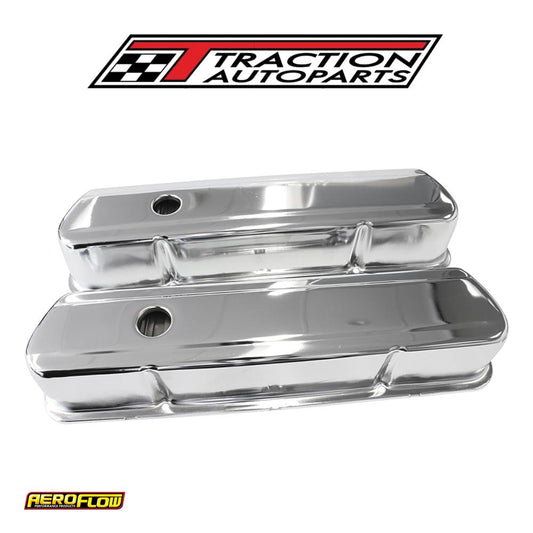 Steel Valve Covers, 253 308 Tall, Chrome Without Logo