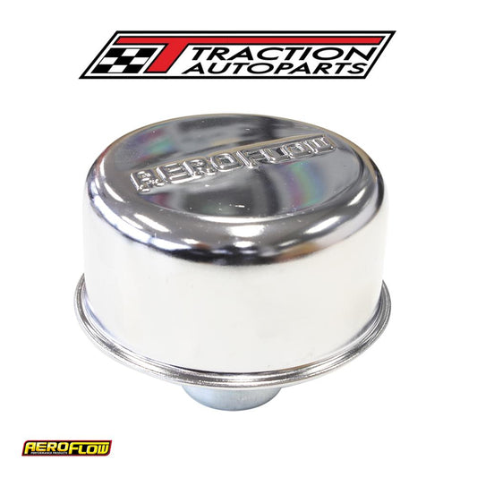 Chrome Valve Cover Breather Push In Style, No Spout W/logo