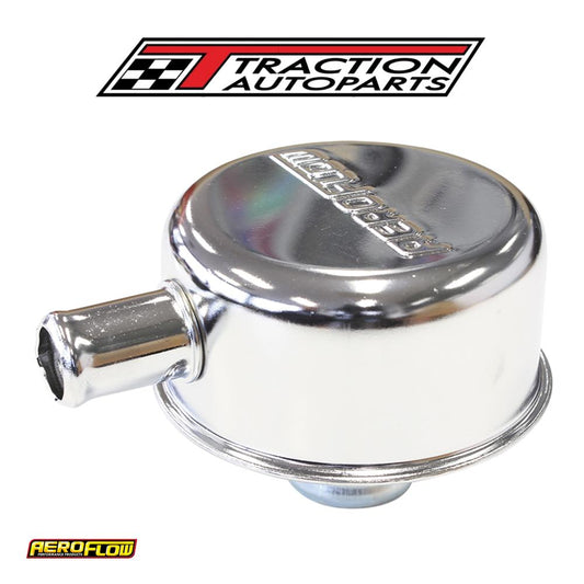 Chrome Valve Cover Breather Push In With 5/8" Spout W/logo