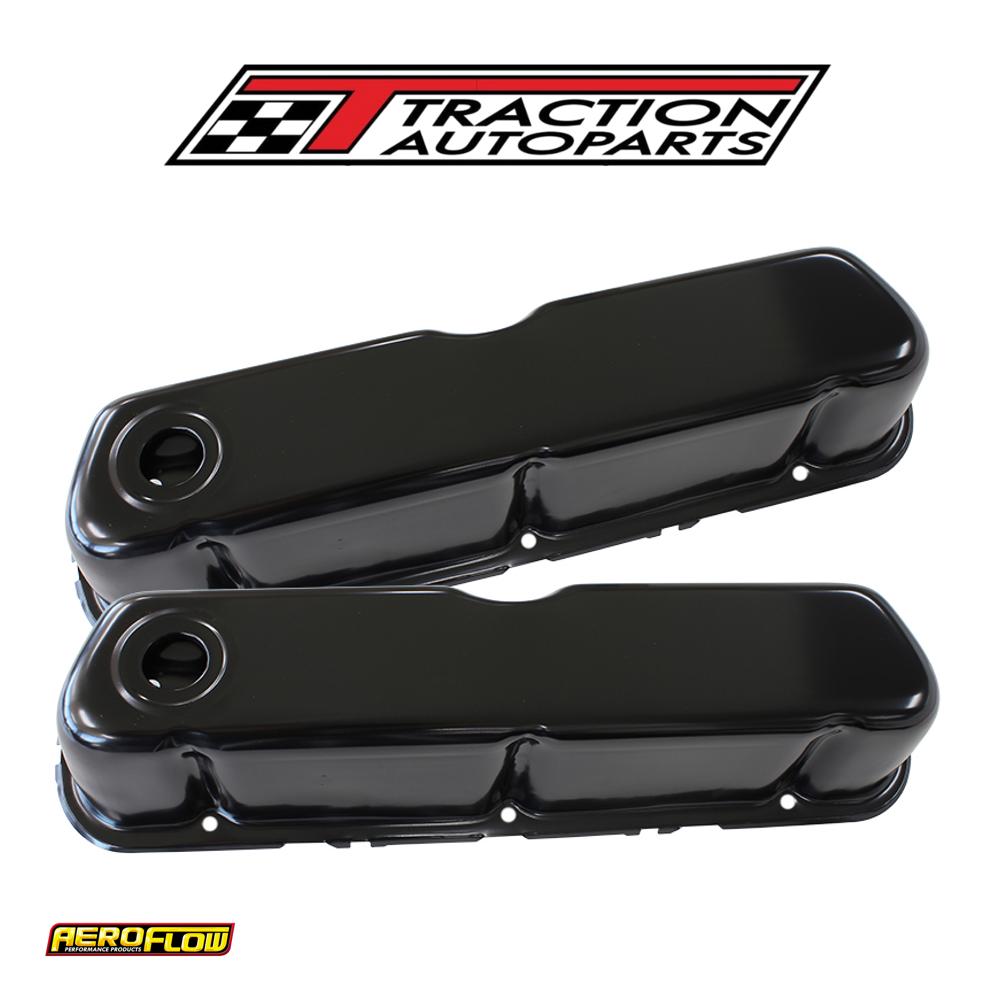 Steel Valve Covers, Sbf Black Without Logo