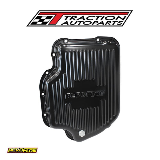 Th 400 Deep Transmission Pan Black W/ Drain Plug 3" Deep
