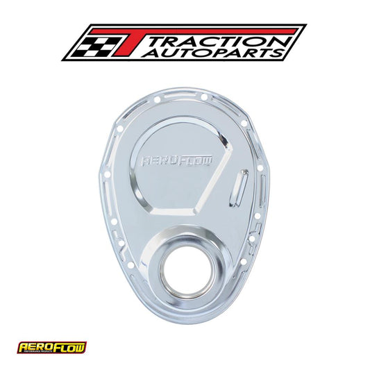 Sb Chev Timing Cover Chrome Steel Inc Gaskets And Seals Sbc Aeroflow 1827-2000