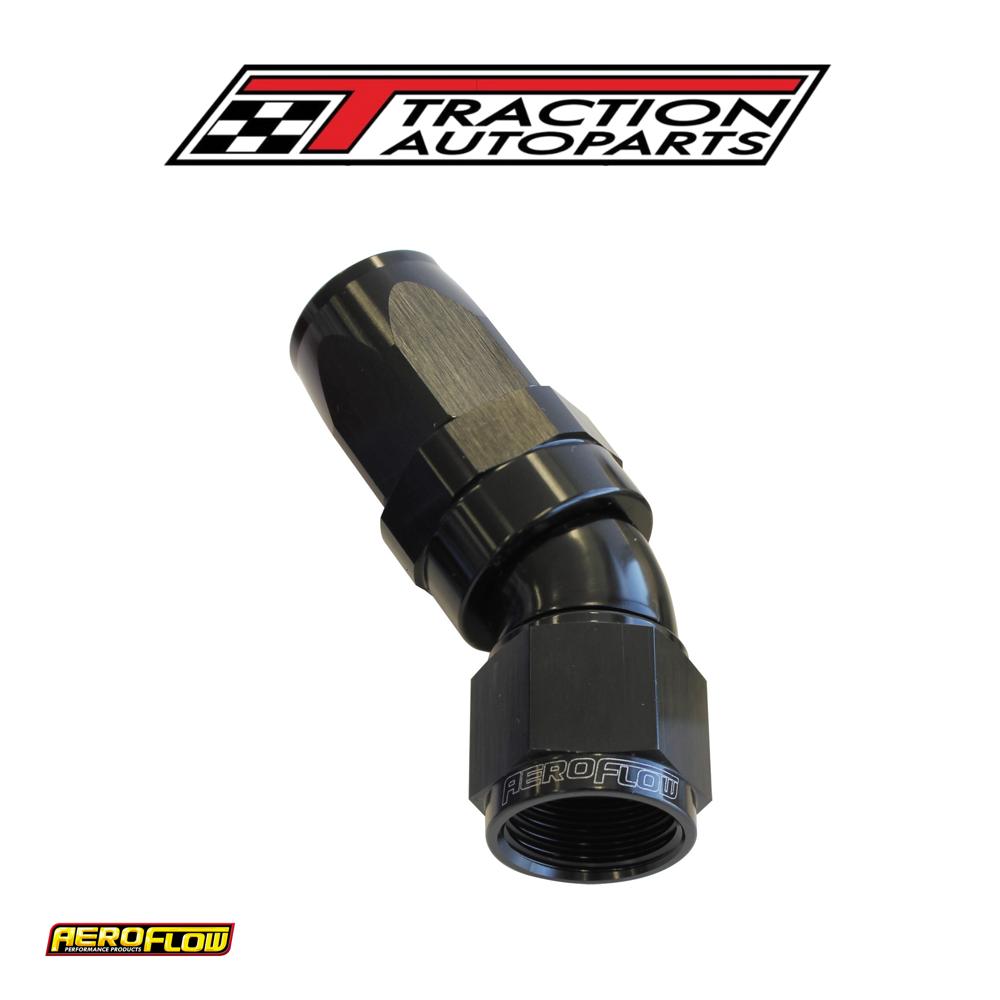 30 Deg Hose End -04 an Black Full Flow Taper Style