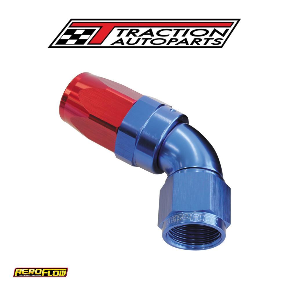 60 Deg Hose End -08 an Blue Full Flow Taper Style