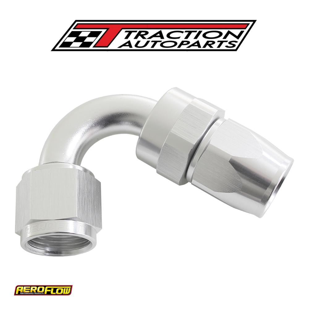 Alloy 120 Deg Hose End -6 an Silver Full Swivel Suit Teflon