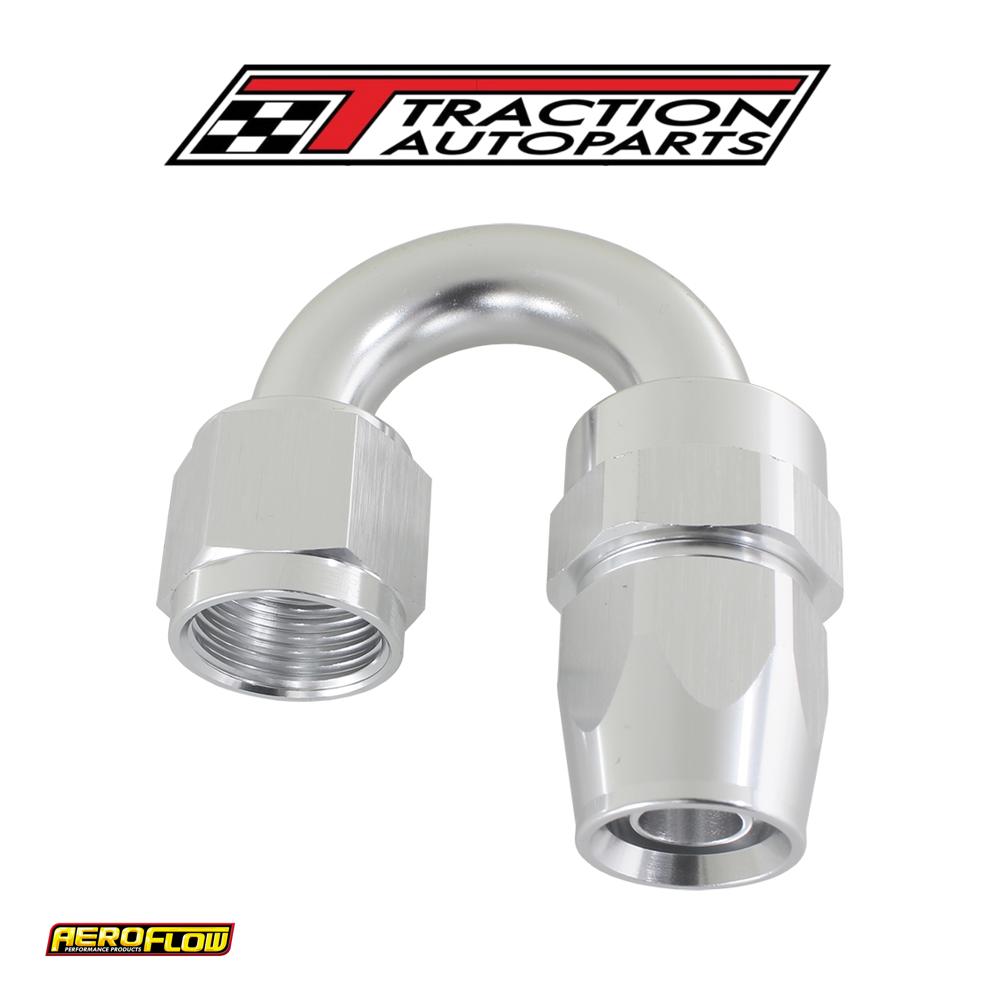 Alloy 180 Deg Hose End -12 an Silver Full Swivel Suit Teflon
