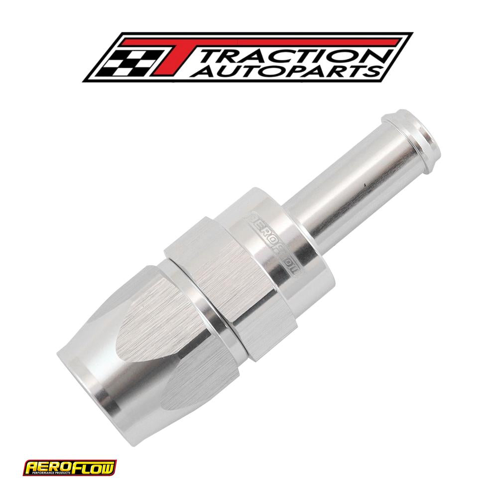 Straight -6 an Hose End To 3/8"barb Teflon 200 Series Silver