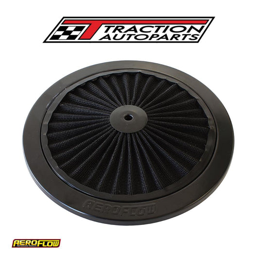 9" Black Full Flow Top Plate Black Cotton Hi Flow & Filtrat