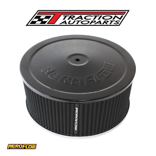 9" X 4" Air Cleaner Assembly 7-5/16" Flat Base Black Cotton