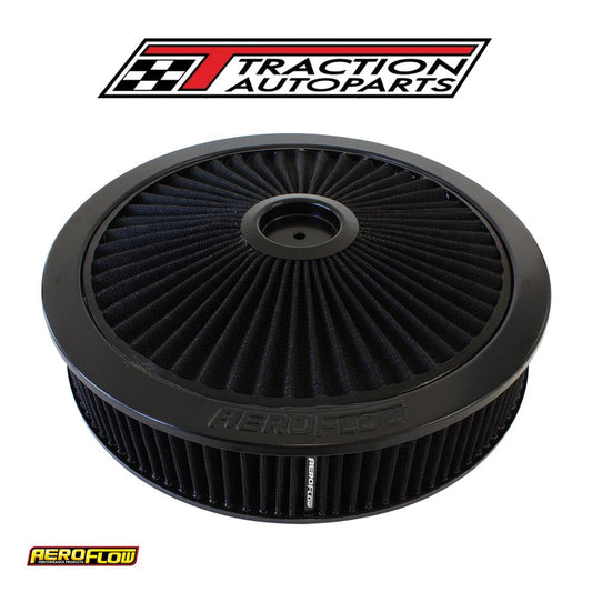 14" X 3" Full Flow Assembly 5-1/8" 1-1/8" Drop , Black,