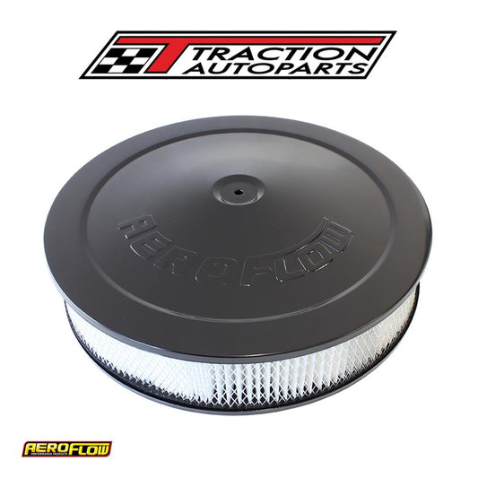 14" X 3" Air Cleaner Assy 5-1/8" Dropbase Black, Paper