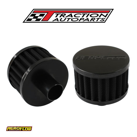 1" Push In Breather Filter 3" O.d,2" H, Black Top