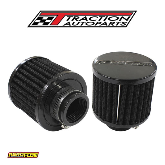 1-1/4" Univ Clamp On Filter 3" O.d,2-1/2" H,black Top