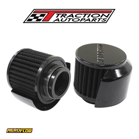 1-1/2" Breather Filter With Shield 3"o.d,2-1/2"h Black Top