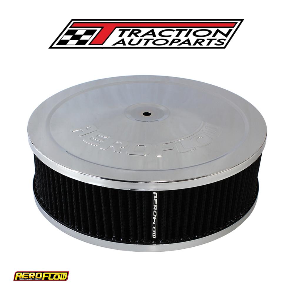 9" X 2-3/4" Air Cleaner Assy 5-1/8" Neck, Chrome, Cotton