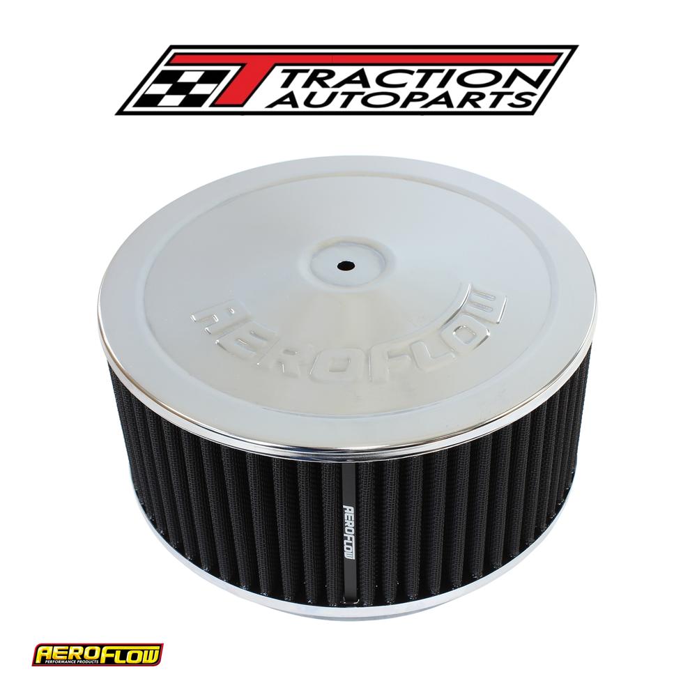 9" X 4" Air Cleaner Assembly 7-5/16" Flat Base Chrome Cotto