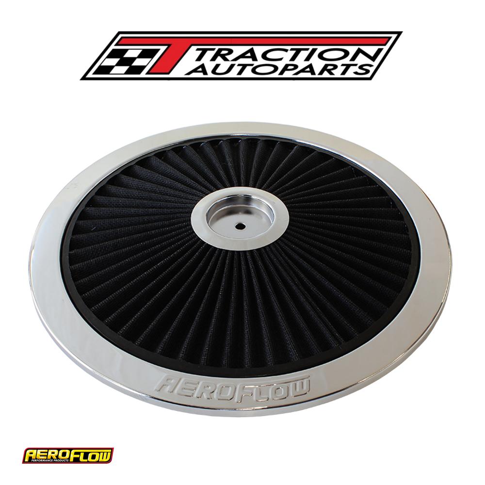 14" Chrome Full Flow Top Plateblack Cotton Hi Flow & Filtrat